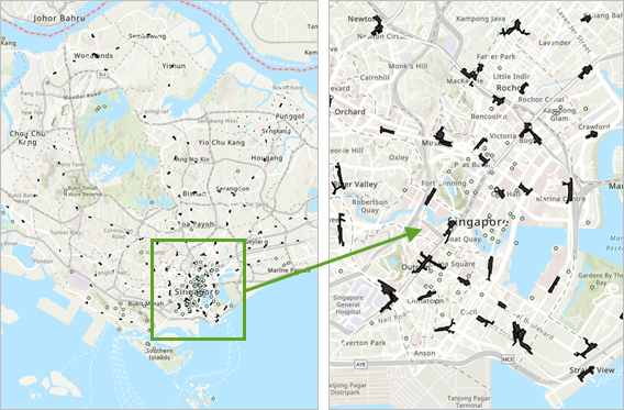 Acercarse al centro de Singapur