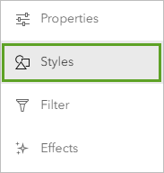 Estilos en la barra de herramientas Configuración