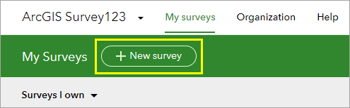 Botón Nueva encuesta en la página Mis encuestas