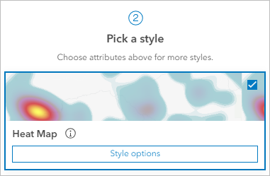 Estilo Mapa de calor en Elegir un estilo en el panel Estilos