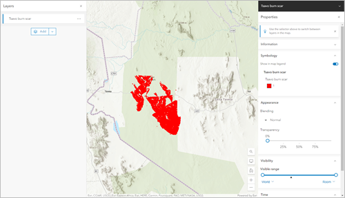 Mapa predeterminado en Map Viewer