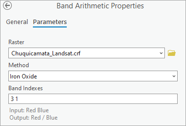 Parámetros Propiedades de Aritmética de banda