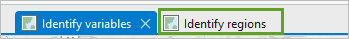 La pestaña del mapa Identificar regiones