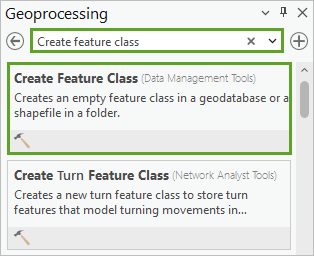 Herramienta Crear clase de entidad