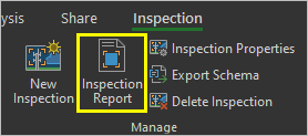 Botón Informe de inspección