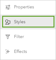 Estilos en la barra de herramientas Configuración