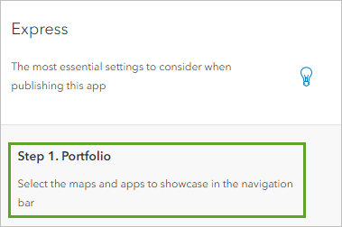 Paso 1. Portafolio en el panel de configuración rápida