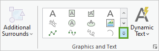 Botón Expandir para la galería Gráficos y texto