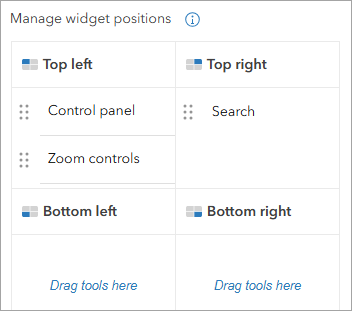 Widgets reordenados.