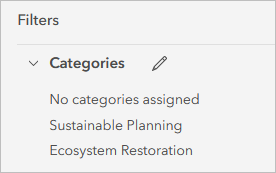 Se agregaron nuevas categorías al panel Filtros