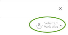 Variables seleccionadas en la ventana Explorador de datos