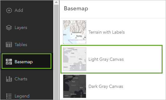 Mapa base Lona gris claro