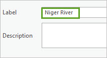 Cambiar la etiqueta a Río Níger