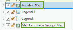 Cambie el nombre del marco de datos a Mapa localizador