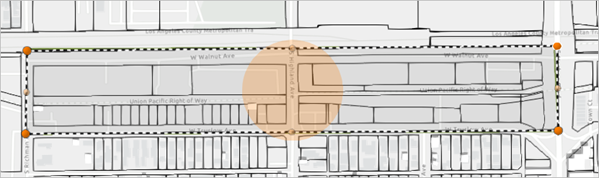 Dibujo del límite del plan completado
