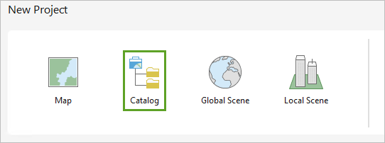 Elegir la plantilla de mapa Catálogo.