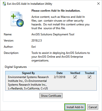 Instalar add-in