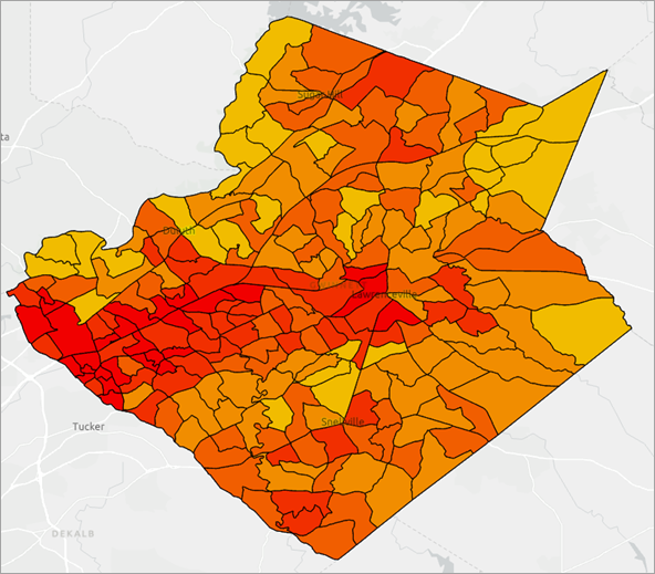 Niveles de prioridad actualizados en el mapa