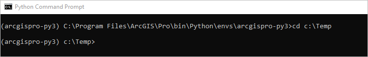 Ventana de comandos de Python