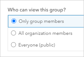 Sección Quién puede ver este grupo