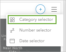 Opción Selector de categorías