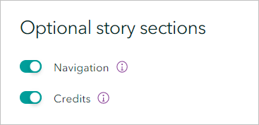 Configuraciones de secciones de historia opcionales