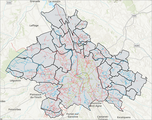 Mapa predeterminado de Toulouse, Francia