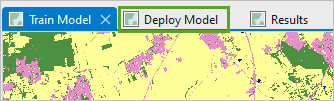 Pestaña de mapa Deploy model