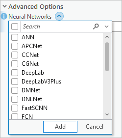 Lista de selección Redes neuronales