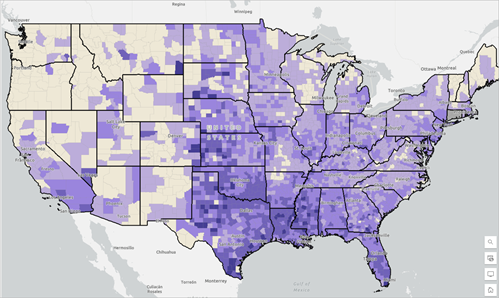 Mapa con límites de estado