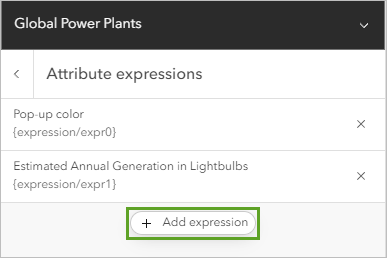 Bouton Add Expression (Ajouter une expression)