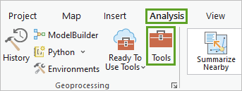 Bouton Outils dans le groupe Géotraitement sur l’onglet Analyse