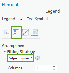 Fitting Strategy (Stratégie d’ajustement) défini sur Adjust frame (Ajuster la fenêtre)