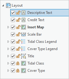 Élément Descriptive Text (Texte descriptif) de la fenêtre Contents (Contenu)