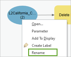 Option Renommer dans le menu contextuel