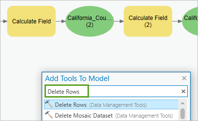 Fenêtre Add Tools To Model (Ajouter des outils au modèle)