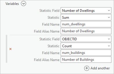 Variable Number of Buildings (Nombre de bâtiments)