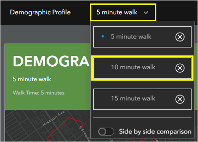 Option 10 minute walk (Marche de 10 minutes)