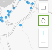 Bouton d’accueil sur la carte