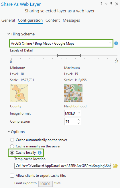 Options de configuration