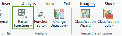 Bouton Raster Functions (Fonctions raster)