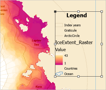 Légende par défaut sur la carte