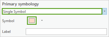 Champ Primary Symbology (Symbologie principale) défini sur Single Symbol (Symbole unique).