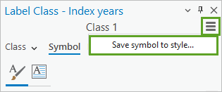 Option Save symbol to style (Enregistrer le symbole dans le style)