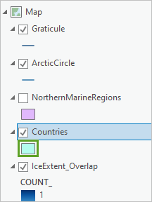 Symbole de la couche Countries (Pays)