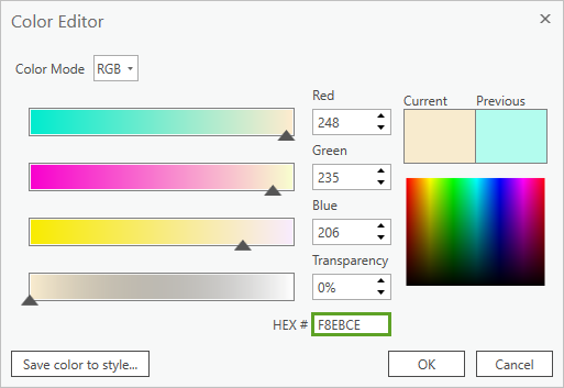 Champ HEX # (N° HEX) défini sur F8EBCE.