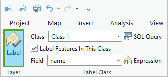 Bouton Label (Étiquette) dans l’onglet Labeling (Étiquetage) du ruban