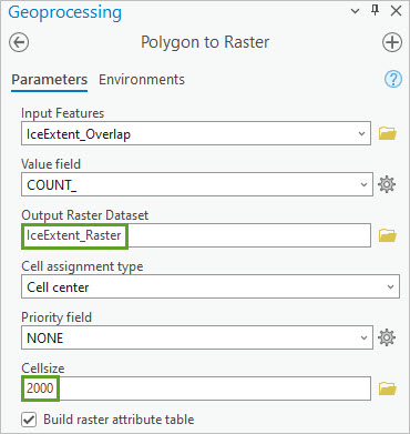 Polygone vers raster, outil