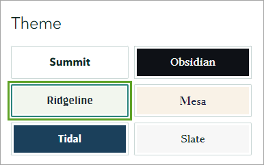 Thème Ridgeline