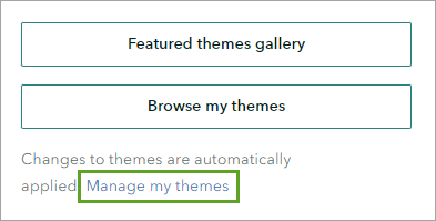 Lien Manage my themes (Gérer mes thèmes)